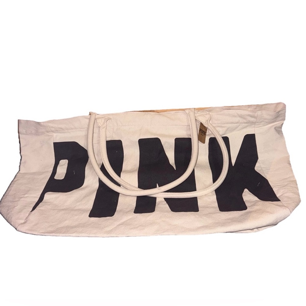 PINK Victoria's Secret Cream Tote Bag